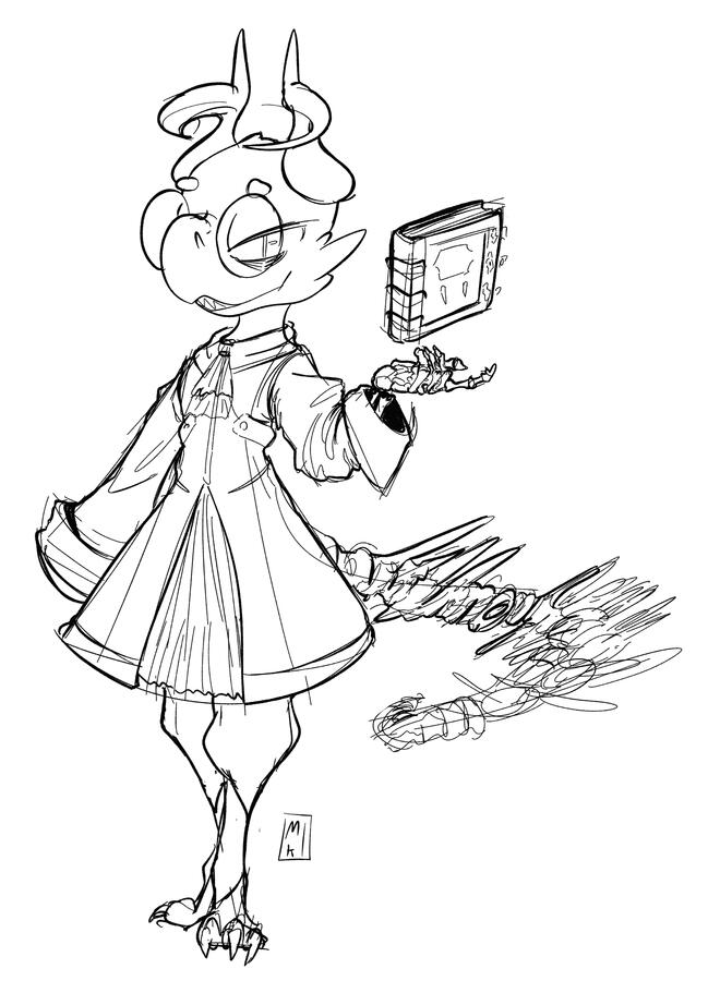 Evil Wizard Kobold (Sevue) Design Sketch