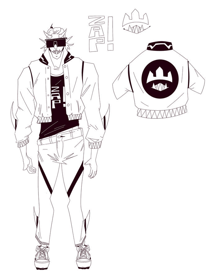 Sampa Character Design BW